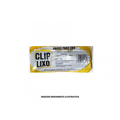 SACO DE LIXO - CLIP LIXO - 50L ROLO - PCT30